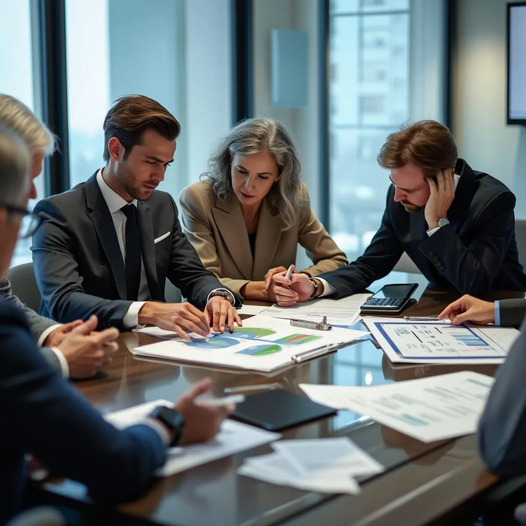 Reunión de estrategia del equipo directivo